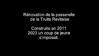 LA TRUITE REVITAISE Rénovation d'une passerelle pour la pêche